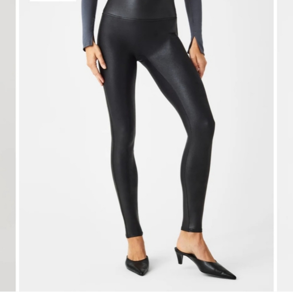 SPANX® Faux Leather Leggings Size L